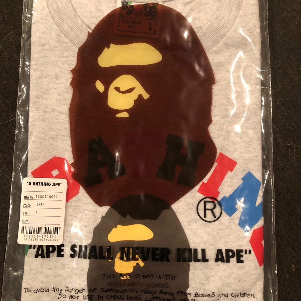 Bape college tee sz large